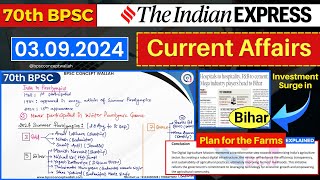 Indian Express Daily Current Affairs amp Mapping  3 September 2024  70th BPSC  BPSCCONCEPTWALLAH [upl. by Mendel]