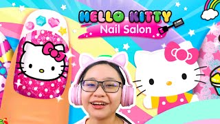 Hello Kitty Nail Salon  Im Doing Hello Kittys Nails [upl. by Plossl]