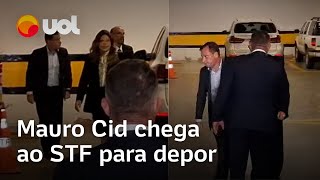 Mauro Cid chega ao STF para prestar depoimento ao ministro Alexandre de Moraes [upl. by Euqinomod276]