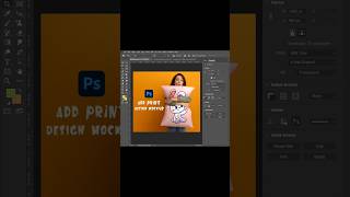 How to Add realistic PRINT DESIGN mockups in photoshop 2024  mockups shorts [upl. by Asor]