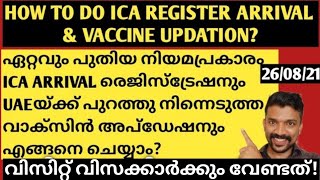 HOW TO DO ICA ARRIVAL REGISTRATION യുഎഇയിലേക്ക്പോകുന്ന VISITRESIDENCEവിസക്കാർചെയ്യേണ്ടരെജിസ്ട്രേഷൻ [upl. by Naujed560]