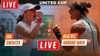 Swiatek vs Haddad Maia Live Streaming  United Cup  Haddad Maia vs Swiatek Live Streaming [upl. by Naicad]