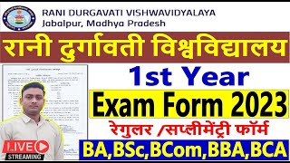 RDVV University Regular Exam Form 2023 BABscBcomBBA 1st Year  RDDV 1st Year Supply Form 2023 [upl. by Llerud676]