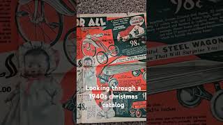 Looking through a 1940s Christmas catalog Look at those toyschristmas catalog toycatalog 1940 [upl. by Taryne]