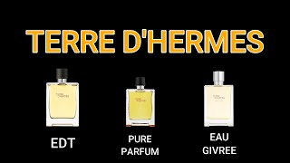 TERRE DHERMES COMPARISON  EdT vs Parfum vs Eau Givree [upl. by Ynatirb]