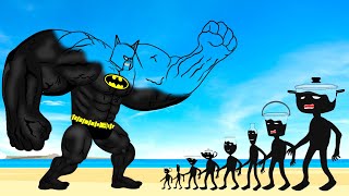 Evolution BOSS BATMAN Vs Evolution Of MONSTER RADIATION  Returning From The Dead SECRET  FUNNY [upl. by Orth]