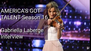 Singer amp Violinist AGT 16 GABRIELLA LABERGE First American Interview [upl. by Syramad]