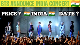 BTS Concert 2024 Final in India 🇮🇳  Date And Price Confirmed 💙 [upl. by Atoked]