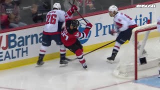 Nico Hischier scores a goal against the Washington Capitals [upl. by Orlanta]