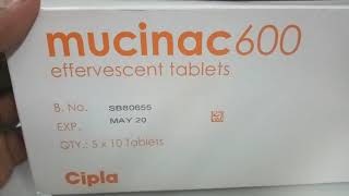 Mucinac 600 Tablet  Uses Sideeffects Reviews and Precautions in hindi [upl. by Wulfe]