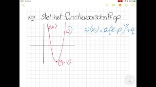 3Ath  wiskunde  H7  75 Functies bij parabolen  als top bekend is [upl. by Yrod]