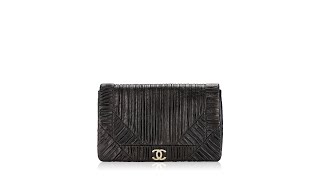 Chanel Crumpled Calfskin Coco Pleats Pochette Bronze [upl. by Assenal]