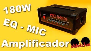 Amplificador de 180W con entrada de micrófono linea y EQ Parte1 [upl. by Laikeze]