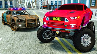 Monster Super Police Car  Lets go to Attack on the police  Wheel City Heroes WCH [upl. by Malet]