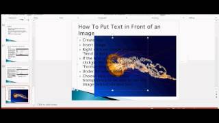 How To Put Text In Front of an Image in PowerPoint [upl. by Jobyna]