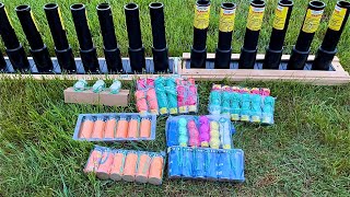 THE BEST FIREWORK ARTILLERY SHELLS EVER Cans Balls Double amp Triple [upl. by Hackathorn]