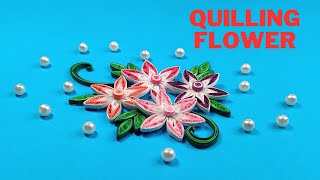 Easy Quilling Flower  Decoration Design [upl. by Glennis]