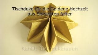 Servietten falten Goldene Hochzeit [upl. by Homans]