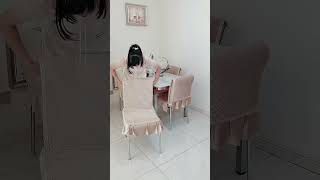 Part 82 chair package chair mat tablecloth dining table and chair cover one piece chair sub cover [upl. by Aerdnek]