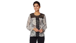 LaBellum by Hillary Scott Peasant Top with Lace Trim [upl. by Bezanson]