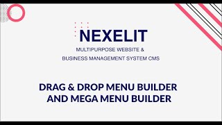 how to use drag amp drop Menu builder and mega menu module [upl. by Hinda]