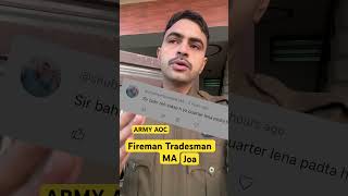 ARMY AOC VACANCY armyaoc armyaocrecruitment2024 aocfireman aoctradesman aocmaterialassistant [upl. by Lartnom47]