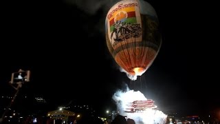 Crowds dice with death at Myanmars explosive fire balloon festival [upl. by Dunston18]