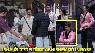 bigg boss 17Isha Malviya father entry Isha Father Ignore Abhishek Kumar Abhishek got Emotional [upl. by Schinica]