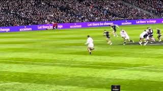 Duhan Van der merwe’s 1st try v England at murrayfield 24th February 6 nations 2024 [upl. by Collar628]