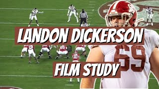 Landon Dickerson Alabama Film Study 2021 NFL Draft [upl. by Wymore405]