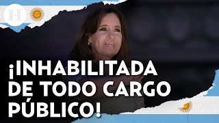 ¿Por qué la condenaron Cristina Fernández ex presidenta de Argentina es sentenciada a 6 años [upl. by Idzik]