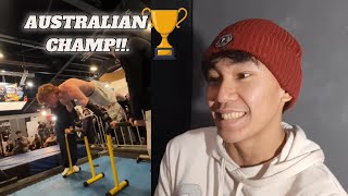 REACTING TO AUSTRALIAN FREESTYLE CALISTHENICS COMP  GODLY STRONG STATIC COMBOS [upl. by Jack]