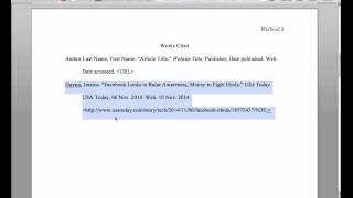 MLA Citation amp in Text Citation with Web Source [upl. by Soinski319]