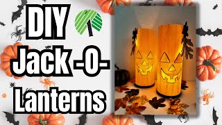 DIY Dollar Tree JackOLanterns an Expensive and Creative Idea to add to your Fall Decor [upl. by Tilly932]