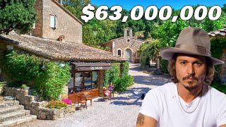 Johnny Depp’s Village House in the South of France Listed at 63000000 [upl. by Dorraj228]