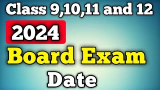 2024 board exam date class 91011 and 12  matric and intermediate 2024 board exam date  2024 exam [upl. by Aklim]