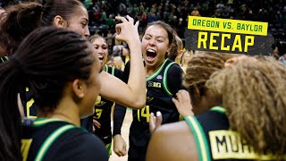 202425 Oregon Womens Basketball  Cinematic recap over Baylor [upl. by Ahsiel]