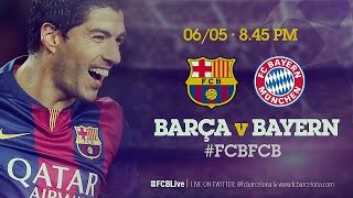 FC Barcelona vs FC Bayern countdown UEFA Champions League semifinal [upl. by Sterne629]