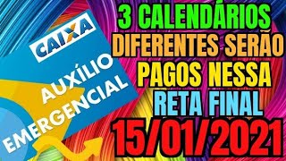 Auxílio EMERGENCIAL 3 Calendários diferentes Será Pagos HOJE 1501 Confira [upl. by Sprage]