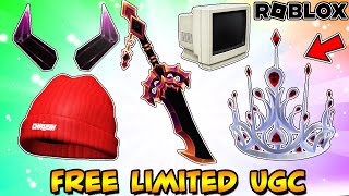 FREE Limited Items Today on Roblox  Obsidian Crystal Horns Crush Beanie Greatsword amp More [upl. by Knowling]