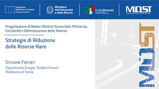 Strategia di riduzione delle risorse rare Simone Ferrari [upl. by Gazzo]