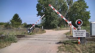 Spoorwegovergang Hœrdt F  Railroad crossing  Passage à niveau [upl. by Ahsetan516]