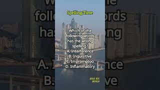 Spelling Time 488 spelling englishlearning englishvocabulary questions quiz [upl. by Llien874]