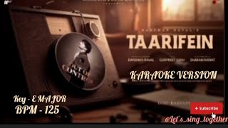 TAARIFEIN  KARAOKE VERSION  DARSHAN RAVELOFFICIAL VIDEO [upl. by Htirehc]