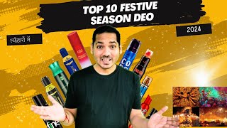 Top 10 Festive Season Deo 🧨🎆 Top 10 Deodorants For All Festivals  OccasionsCompliments DrPerfume [upl. by Downe]