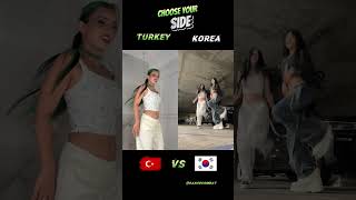 Famous Turkish dancer Dilara challenges two Korean dancers at the same time [upl. by Purdy577]