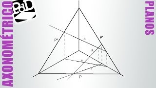Representar un plano definido por dos rectas que se cortan Sistema axonométrico [upl. by Aneev597]