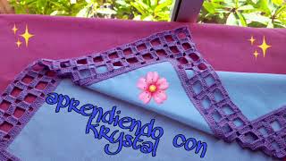 orilla para servilleta 84puntilla diferente todo lo q veamos lo podemos lograr original 🎀🌷🐨🐙🦭🌻🐶 [upl. by Aryamo]