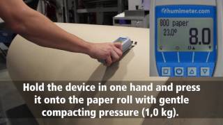 humimeter PM3 and PM4 paper moisture meter handling  measuring procedure [upl. by Amati512]