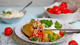 Любимые Рецепты Фаршированный перец С рисом и овощами тушенный в томатном пюре [upl. by Atteve]